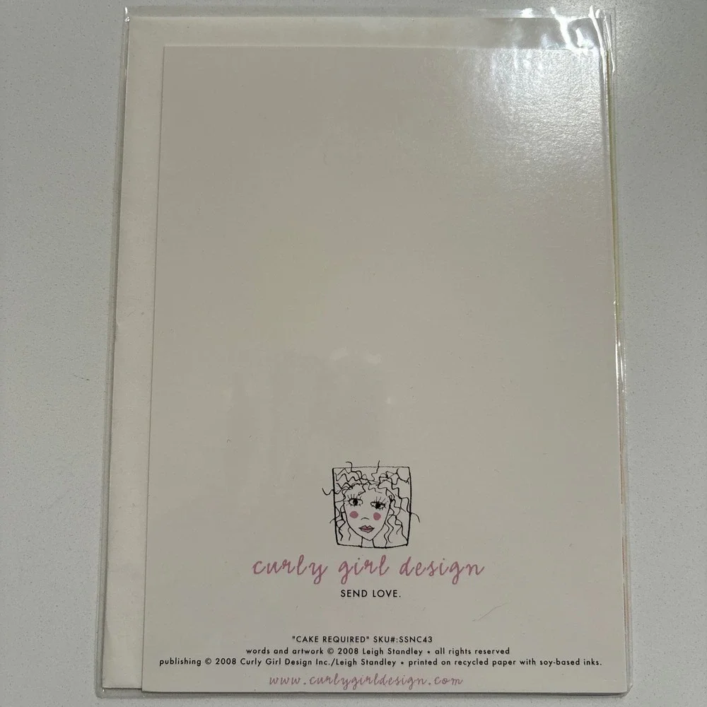 Thinking of You‎ Curly Girl Design 3 Cards Cake Chocolate Humorous Note Cards